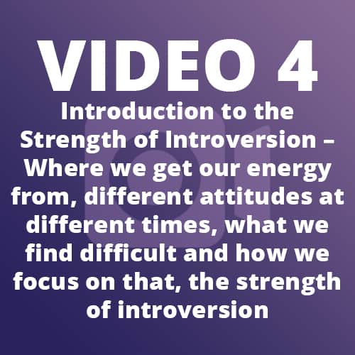 Video 4 - Introduction to the Strength of Introversion